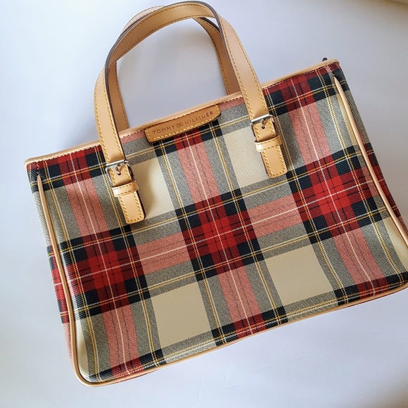 tommy hilfiger plaid purse
